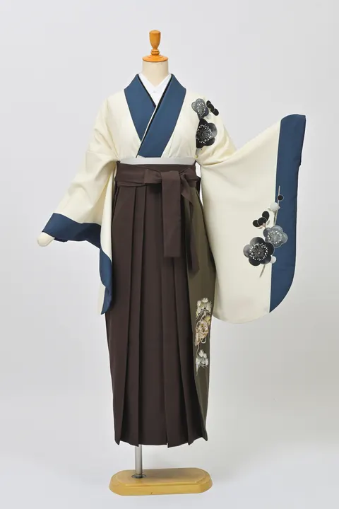 白・紺×梅