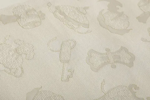 SALE　一重太鼓袋帯（ブランド撫松庵・白色・お洒落・着物・宝尽くし柄）