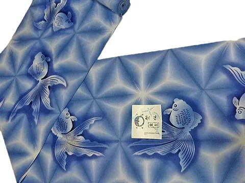 SALE　浴衣反物（竺仙・金魚）